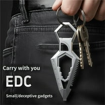 Multi-Functional EDC Key Tool - Portable Small Sword-Shaped Combination Tool with Unboxing Opener - Compact Multitool for Daily Carry, Outdoor Use & Emergency Situations, Color