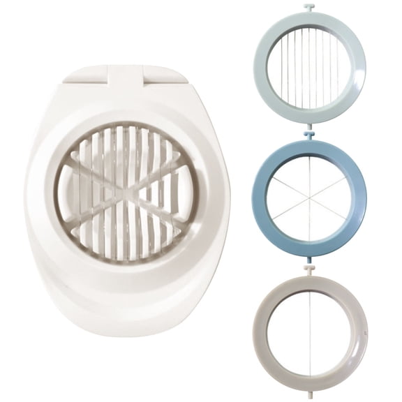 Multi Functional Egg Slicer 3 in 1 Egg Cutter Tool for Hard Boiled Eggs, Songhua Egg Splitter with Interchangeable Heads for Slices And Wedges, Egg Slicer *1