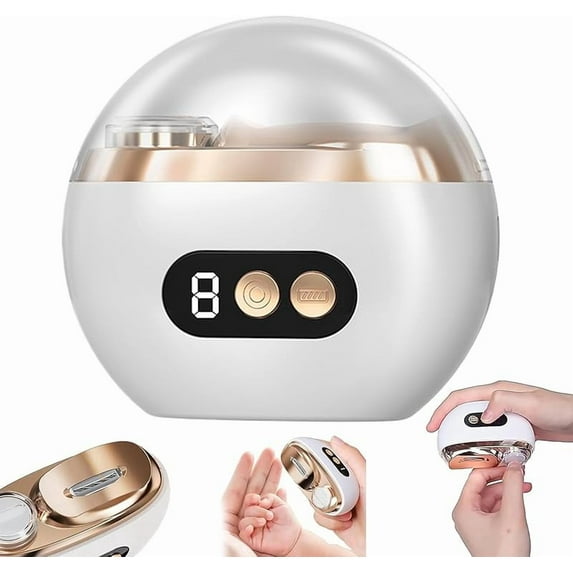 Multi-Functional Electric Nail Trimmer, 2025 Upgrade Electric Nail Clipper, 3-in-1 Automatic Fingernail Trimmer Quiet, 3 Speed Adjustable for Adults Seniors (1pcs White)