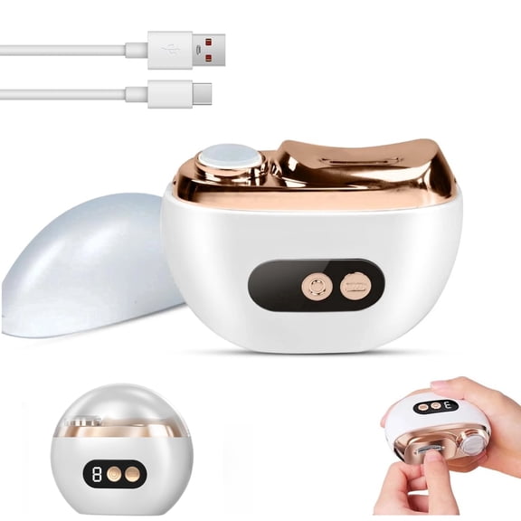 Multi-Functional Electric Nail Trimmer, 2026 Upgraded 2 in 1 Electric Nail Clippers with 3 Speed Levels, Safe and Convenient Nail Trimmer (White)