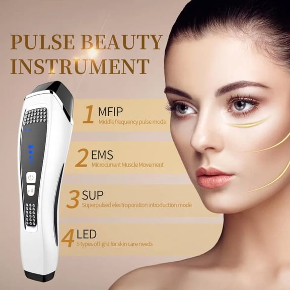 Multi-Functional Facial Toning Wand with Multi-Color Light, High-Frequency & Micro-Current Pulses for a Firmer-Looking and Radiant Appearance
