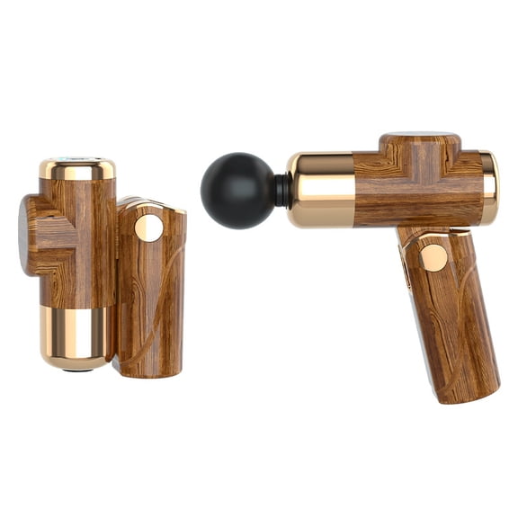 Multi-Functional Family Muscle Relaxation System, Cordless Foldable Fascia Gun with Adjustable Speeds, Handheld Percussion Device with Wood Finish for Full Body Comfort and Agility