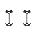 thumbnail image 1 of Multi-Functional Fishbone Shaped Tent Stakes, Extendable Ground Anchors with Rope Buckle, No-Drill Aluminum Canopy Nails for Decks, Platforms, and Balconies, Windproof Camping Pegs,Black 2 Pcs, 1 of 7