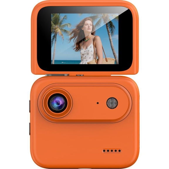 Multi-Functional Flip Screen Action Camera, 4K HD 143 Wide-Angle, 800mAh Battery Type-C Fast Charge, 360 Flip Screen Action Camera for Cycling Outdoor