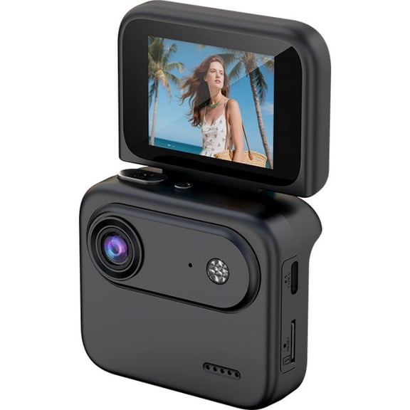 Multi-Functional Flip Screen Action Camera, 4K HD 143 Wide-Angle Optical Lens, 800mAh Long Battery Life Type-C Fast Charge, Anti-Shake TF Card Expandable