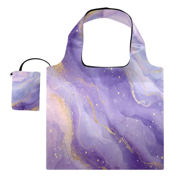 Multi-Functional Foldable Shoulder Handbag | Lightweight And Convenient Ready To Store Fashionable And Durable Suitable For Daily Commuting And Traveling Soft Purple Marble Vortex
