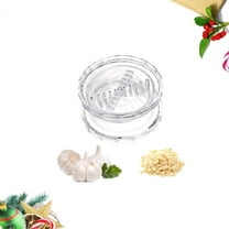 Multi-Functional Garlic Grinder, Manual Transparent Garlic Press Mincer, Easy-Clean Kitchen Gadget for Herbs/Nuts