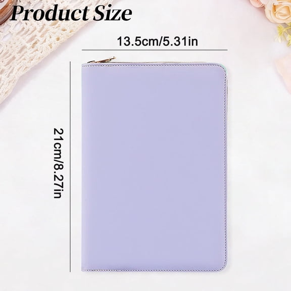 Multi Functional Green Zipper Notebook Inner Storage Pocket Meeting Note Journal