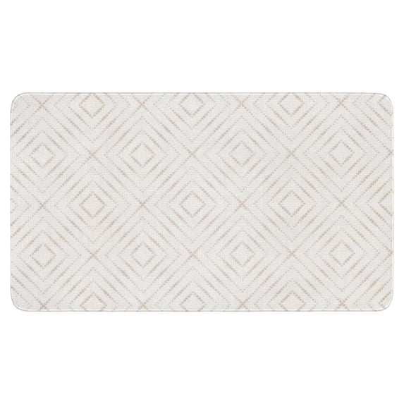 Multi-Functional Grey Geometric Indoor Door Mat - Absorbent, Dirt Resistant, Anti-Slip - Low Profile for Entryway, Kitchen, Bathroom in High Traffic Areas