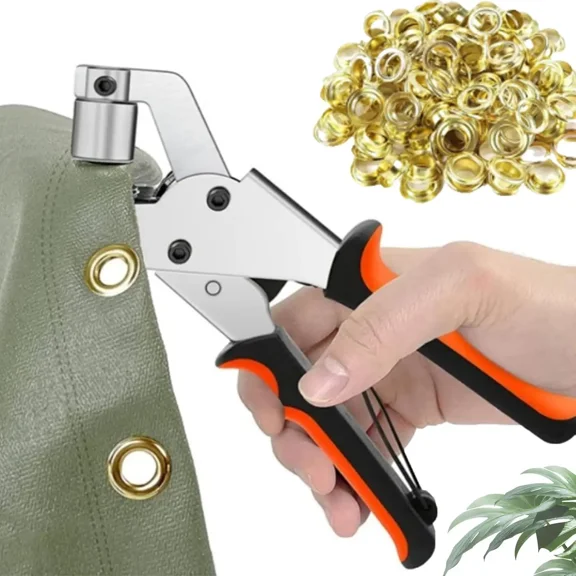 Multi-Functional Grommet Handheld Pliers, 3/8 Inch Heavy-Duty Portable Eyelet Setter Tool, for Punching Round Holes In Leather, Belts, Tarps, Fabric,summervibes fathersdaygift