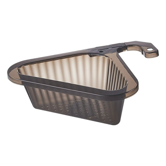 Multi-Functional Hanging Filtering Draining Rack, ZzCityTK Heavy Duty Sink Strainer Basket with Encrypted Pattern, Portable Kitchen Helper for Fruit Vegetables Tea Leaves Dishcloths, Black