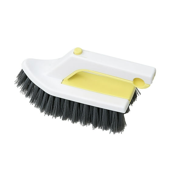 Multi Functional Hard Bristle Brush 2-in-1 Crevice Brush Household Bathroom Toilet Floor Brush Wall Corner Cleaning Brush