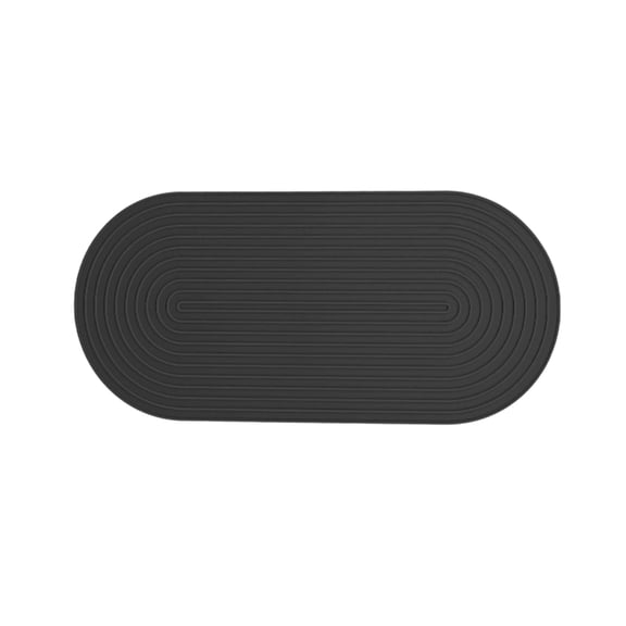 Multi-Functional Heat-Resistant Silicone Mat for Hair Dryer & Styling Tools (9.34.29in), 5 Colors: Pink/Purple/Black/Gray/Light Pink, Non-Slip Insulation Pad for Bathroom Vanity(Black)
