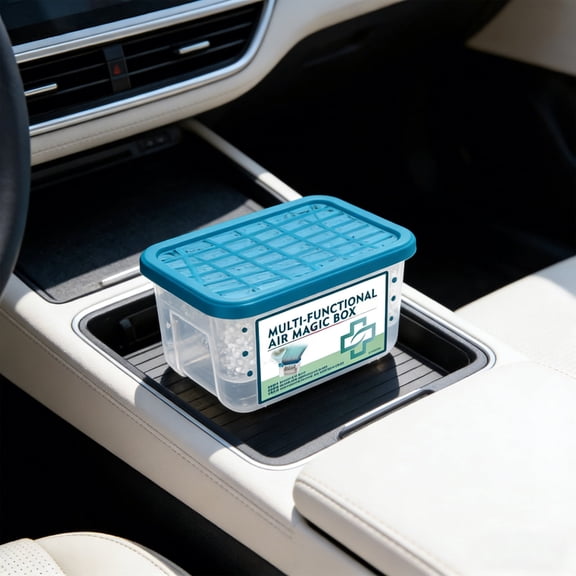 Multi-Functional Indoor Air Magic Box, 350ml Activated Carbon Odor Eliminator & Dust Remover, Plant-Based Air Freshener for Home Car Office