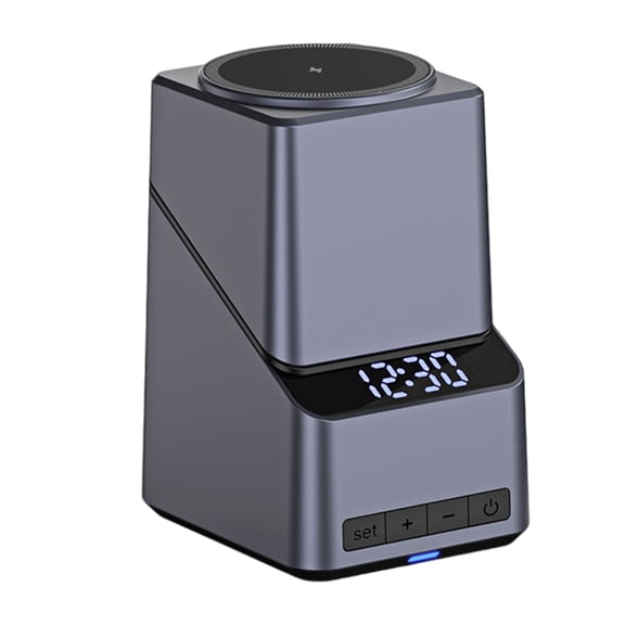 Multi-Functional Induction Charging Stand with Time Display, 15W Power Hub for Smartphone Wearable and Buds
