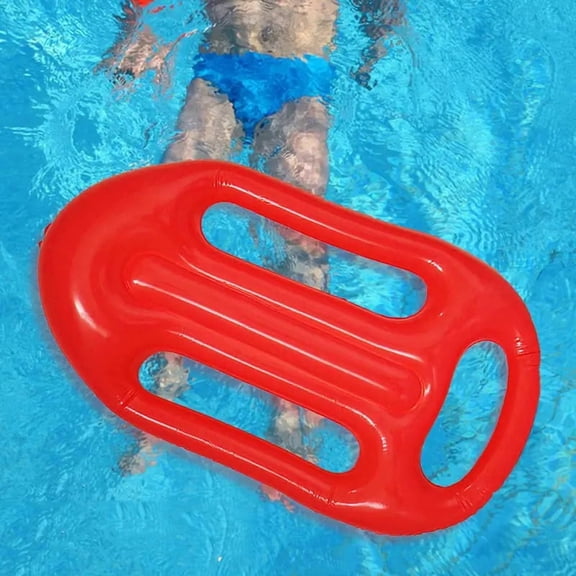 Multi-Functional Inflatable Surfboard & Float Board Foldable Swimming Practice Aid with Safety Handles for Beach & Pool