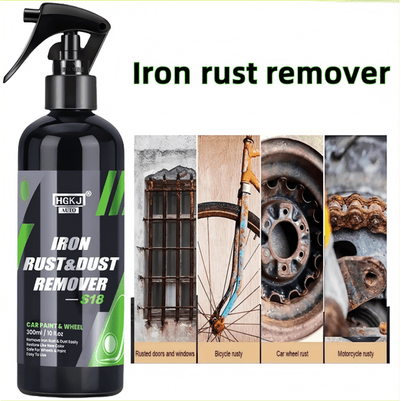 Multi Functional Iron Powder and Rust Remover for Rust Removal of Iron Particles on Wheels, Tires, Motorcycles, Rvs, Household Bathrooms, and Kitchens (10.14 fl. oz)