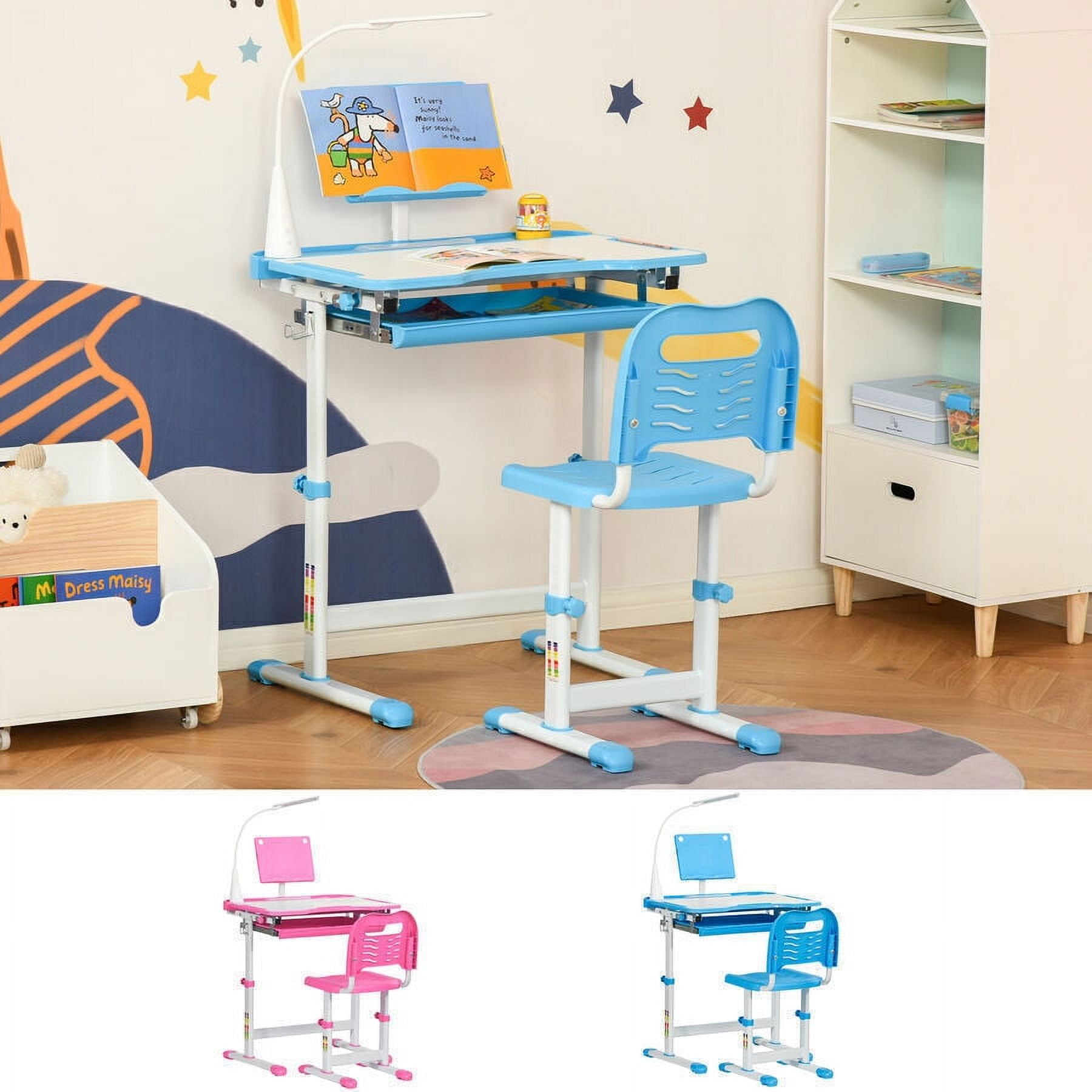 MultiFunctional Kids/ Child Desk and Chair Set Height Adjustable