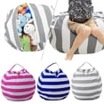 thumbnail image 1 of Multi-Functional Kids' Storage Sofa - Soft Cotton Toy & Quilt Organizer, Large Zippered Bag, 1 of 5
