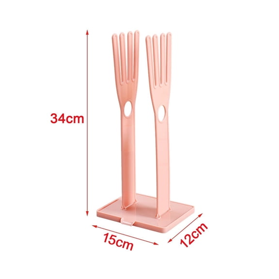 Multi-Functional Kitchen Glove Holder Stand – Reusable Plastic Drying Rack for Dishwashing Gloves, Mittens & Towels, Sink-Side Organizer