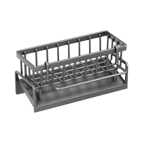 Multi-Functional Kitchen Sink Storage Rack - Countertop Organizer for Sponges, Dishcloths & Cleaning Supplies, Space-Saving Drainage Rack for Kitchen Sink Side Organization