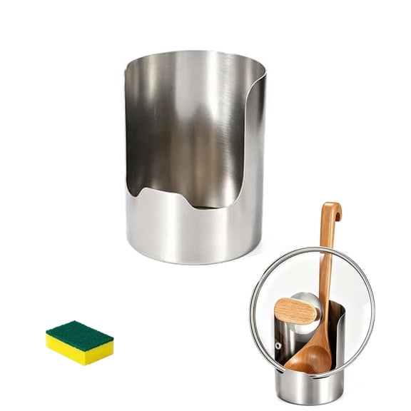 Multi-Functional Kitchen Utensil Holder, 2026 New Stainless Steel Vertical Stand for Stove Top, 304 Stainless Steel Spoon Rest & Multipurpose Kitchen Utensil Holder for Cabinet Oven Home Counter