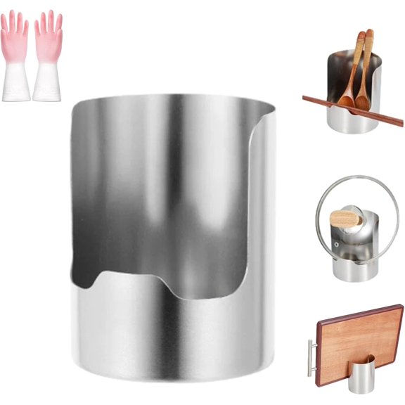 Multi-Functional Kitchen Utensil Holder – Space-Saving Open-Access Cooking Tool Organizer, Stainless Steel Countertop Rack for Spatulas, Spoons, Whisks