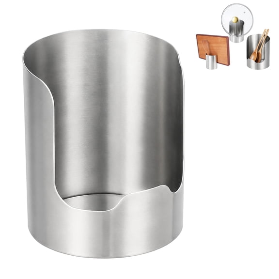 Multi-Functional Kitchen Utensil Holder, Stainless Steel Tool Rack for Counter, Holds Pot Lids, Cutting Boards & Cooking Tools