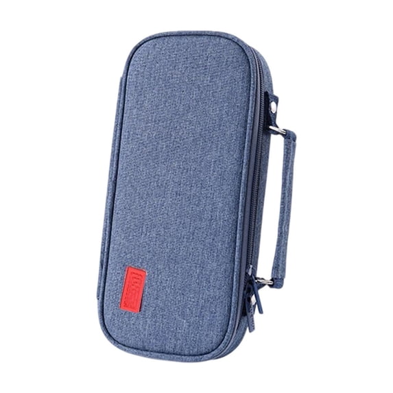 Multi-Functional Large Capacity Pen Case with Multiple Pockets, Travel Organizer, Reversible Canvas Stationery Storage Bag for Office & Creative Use