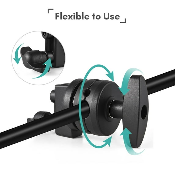 Multi-Functional Light Stand Mounting Adapter Heavy Duty Head Holder Grip Head For Light Stand Extension Boom Arm Photography Accessories With 4 Mounting Holes