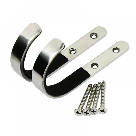 Multi Functional Metal Hook Bracket Storage Rack Wall Mounted Storage Bedroom Home 2pc(One Size,Silver)