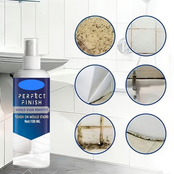 Multi-Functional Mildew Remover Spray 100ml, Effective Mold Stain Eliminator for Household Bathroom Toilet Cabinet Use