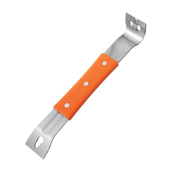 Multi-Functional Nail Puller Tool, 3Cr13 Stainless Steel Pry Bar with 4/5/6MM Hexagon Scraper, 90 Right-Angle Design for Woodworking, Home Repair and DIY Projects