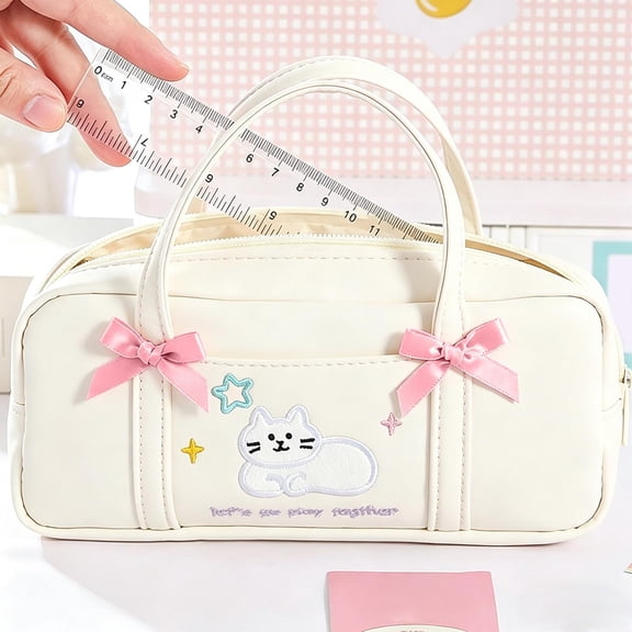 Multi Functional Neat Appearance, Pencil Case — Portable Stationery Pouch, Desk Organizer, and Cute Pen Bag with 8.3x3.9x2 Inch & Cloth Design for Learner