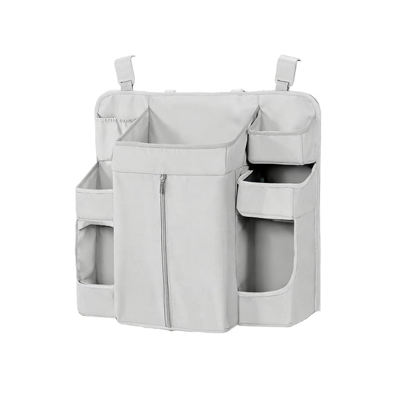 Multi-Functional Nursery Storage Rack, Washable & Waterproof Diaper Organizer with Multi-Pocket Design, Easy Hanging on Crib Rail, Stylish & Reusable