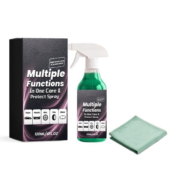 Multi Functional Nursing Protection Spray Car Paint Plastic Cleaning Wheel Hub And Tire Care Wet And Dry Two-Use 120Ml+Towel