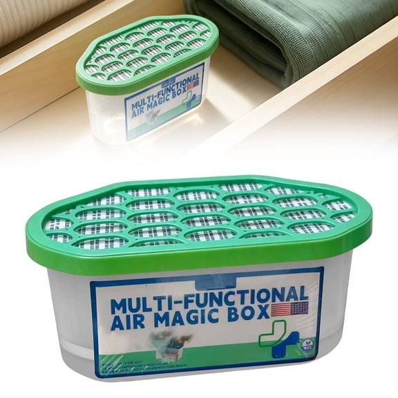 Multi Functional Odor Eliminator Dehumidifier Box - Long Lasting Closet Dehumidifier for Bedroom, Bathroom, Kitchen, Car, No Electricity Needed
