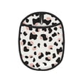 thumbnail image 1 of Multi-Functional Oven Silicone Pot Pad 7.5×9.4in Anti-Slip Heat-Insulating Pad Baking Gloves Heat-Resistant Cotton Layer 1 Pc Simple Cow Print Pattern White Background, Pink And White_2, 1 of 7