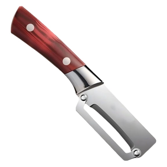 Multi Functional Peeler Vegetable Peeler,8x1.37 Inch,Knife Peelers with Ergonomic Non-slip Plastic Handle Grip,Stainless Steel Blade Kitchen Peelers Tool for Fruits, Sugar Cane, Pumpkin (Brick Red)