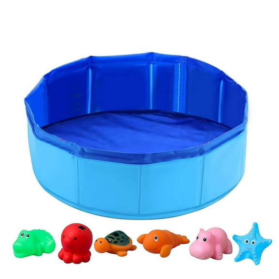 Multi Functional Pet Bath Tub Foldable Design With 6PCS Toy Easy Clean Surfaces For Pet