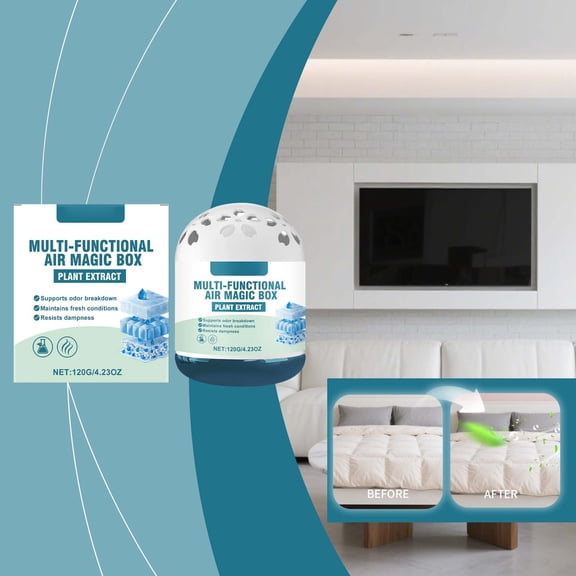 Multi-Functional Plant Extract Air Magic Box, Odor Neutralizing Air Freshener For Home Office Car, 1-Pack Air Purifying Solution