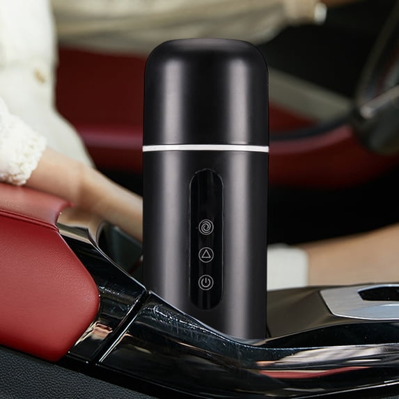 Multi-Functional Portable Car Kettle with Mixing & Heating, 8.66x2.76x2.76 Inch Aluminum Alloy Travel Cup for Vehicle, Low-Power Energy-Saving