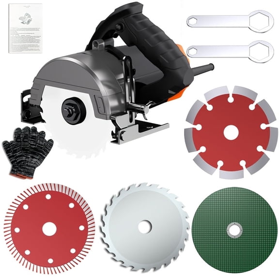 Multi-Functional Power Tile Cutter, Corded Electric Circular Saw, Professional Cutting Tool for Wood, Stone & Metal