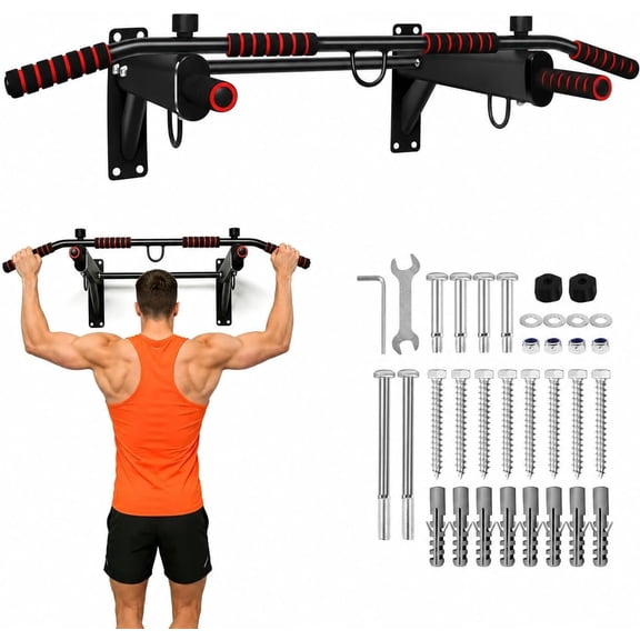 Multi-Functional Pull Up Bar for Gym, Multi-Grip Strength Fitness Chin Up Bar, 250 lbs Capacity