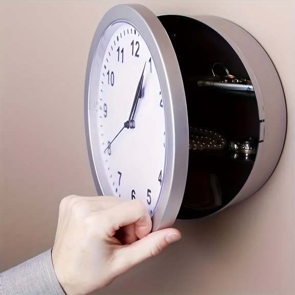 Multi-Functional Secret Coin Safe - Silent Non-Ticking Clock, Storage Space for Hiding Cash, Jewelry