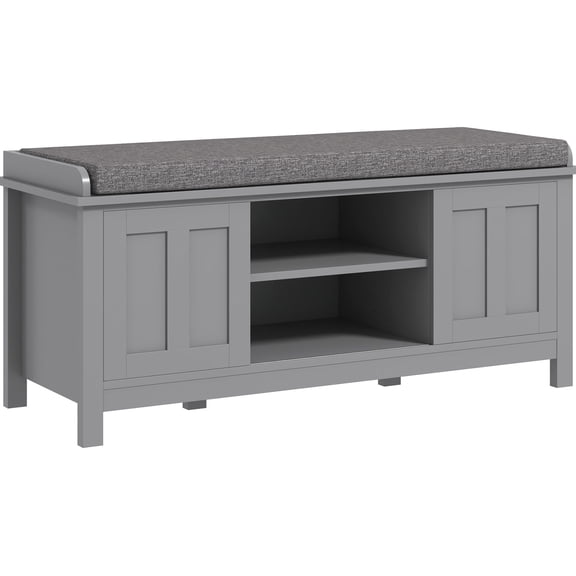 Multi - Functional Shoe Bench with Adjustable Shelves and Removable Cover - Comfortable Seating for Entryway or Living Room
