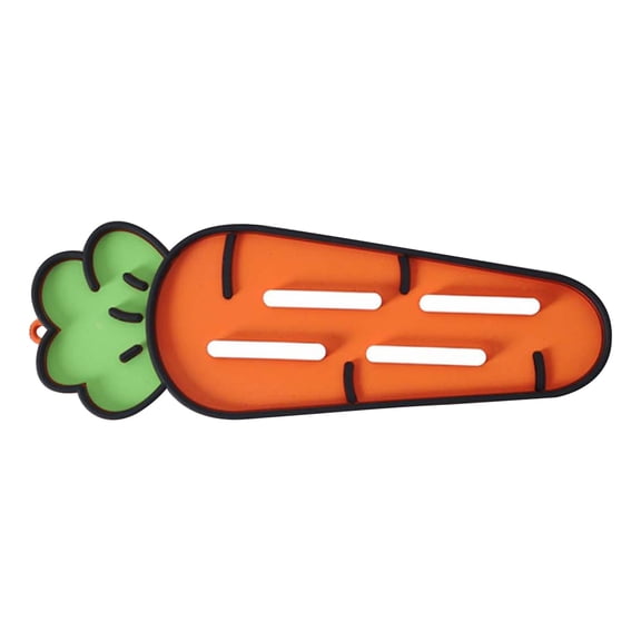 Multi-Functional Silicone Drying Mat for Kitchen, Non-Slip Organizer Carrot Shape Mat for Lids, Spoons and Cutting Boards, Drainer Rack Alternative