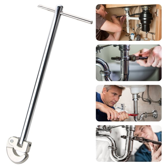 Multi Functional Sink Wrench Stainless Steel Double Ended Faucet Tool For Tight Spaces Professional Bathroom Plumbing Repair Crescent Wrench For Sinks