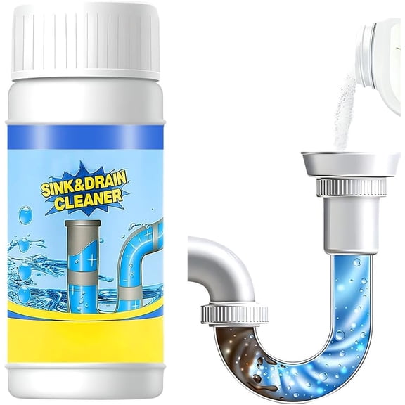 Multi-Functional Sink and Drain Cleaner Powder, Fast-Acting Clog Remover for Kitchen, Bathroom, Toilet and Pipe Maintenance