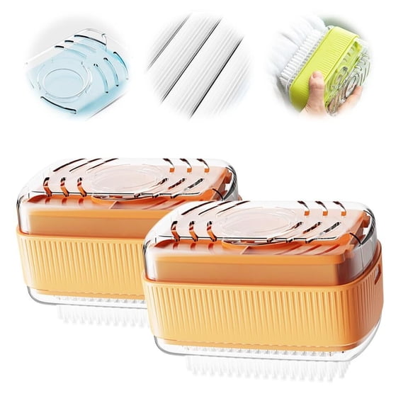 Multi-Functional Soap Box with Roller, Portable Bubble Case for Laundry, Soap Cleaning Storage Dispenser,Bathroom Accessories (1, Blue)